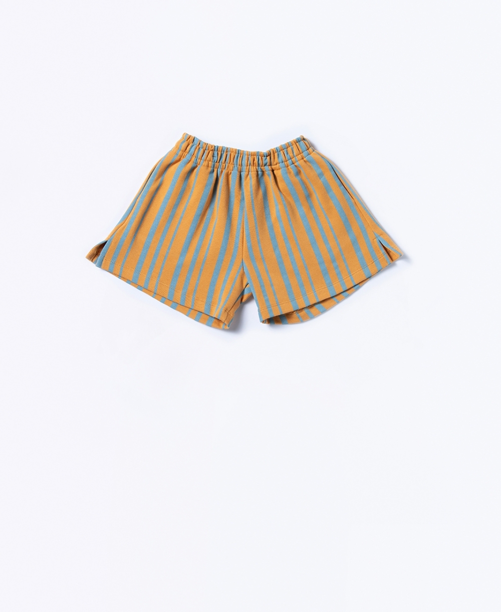 SHORT FELPA RAYAS NARANJA SHORT FELPA RAYAS NARANJA